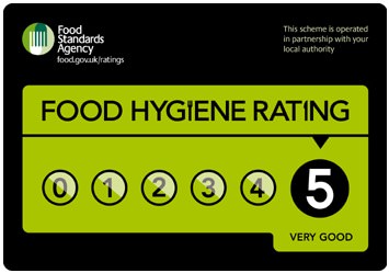 5 rating Food Hygiene - Newcastle